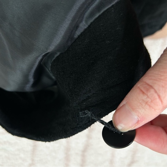 Forenza Asymmetrical Front Wrap Black Suede Skirt Midi Size 8 Fall Winter - Picture 7 of 12